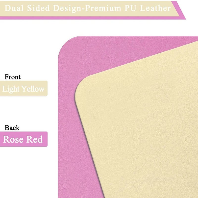 Y&D Dual Sided Desk Pad 24\ x 14\ PU Leather Desk Mat - Waterproof Desk Blotter Protector & Large Mouse Pad - Office & Home Desk Pads - Image 1
