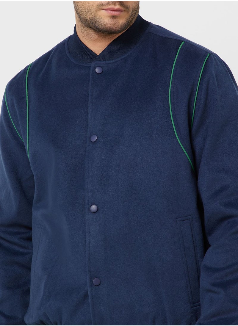 Seventy Five - Tweed Baseball Jacket - Image 1
