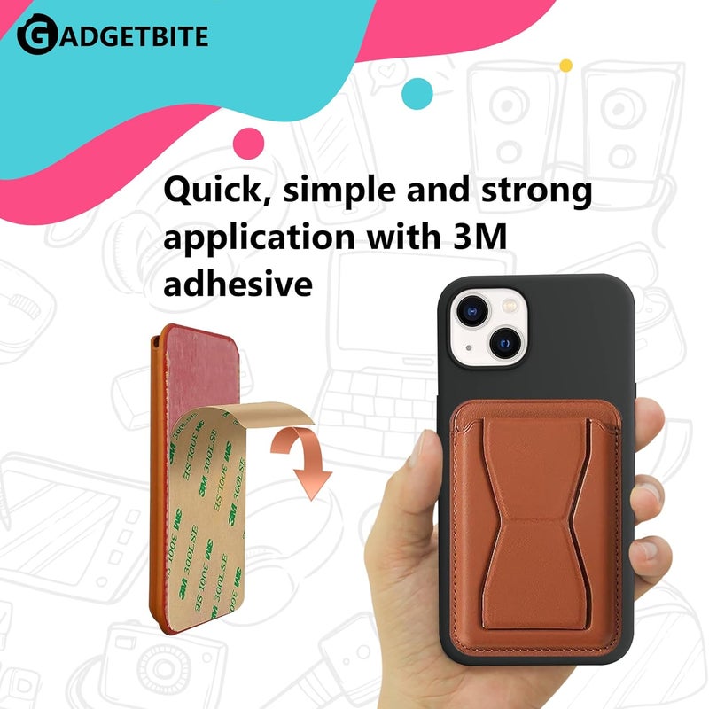 GadgetBite Foldable Mobile Phone Tabletop Stand | Convenient Flap Design Ensures a Comfortable Viewing Angle | Hands-Free Convenience | Hands-Free Convenience. (Brown) - Image 4