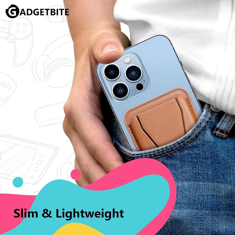 GadgetBite Foldable Mobile Phone Tabletop Stand | Convenient Flap Design Ensures a Comfortable Viewing Angle | Hands-Free Convenience | Hands-Free Convenience. (Brown) - Image 2