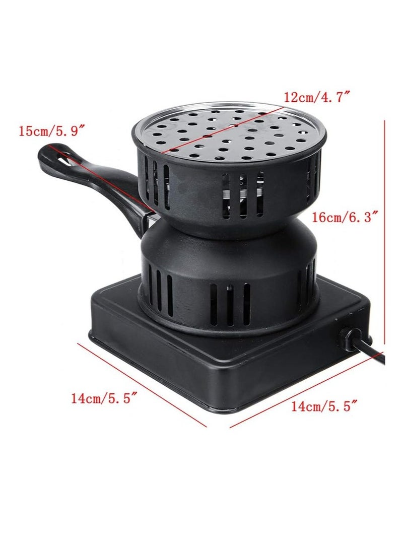 Generic - Multifunctional Electric Stove with Single Burner - Porcelain Coated with Removable Handle - Suitable for BBQ, Kettle, Fire Pit, Charcoal, Combination, Black - Image 1