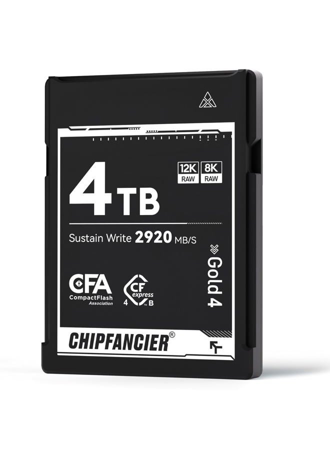 CHIPFANCIER CFexpress 4.0 Type B 4 * 968GB Memory Card Up to 3550MB/s Read 2920MB/s Write-Raw 8K Video Recording Compatible with Nikon D5/D6/Z7/Z9 Panasonic Canon EOS DJ for Photographers Black - Image 1