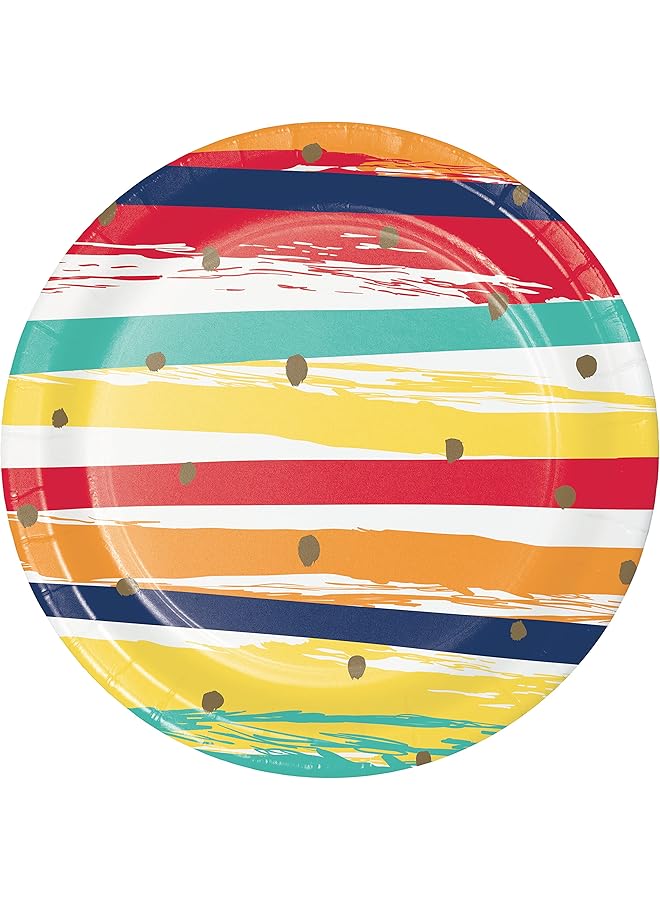 كرييتف كونفيرتينج أطباق غداء عيد الميلاد المخططة 7 بوصات 8 قطع - Image 1