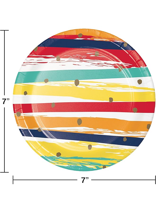 كرييتف كونفيرتينج أطباق غداء عيد الميلاد المخططة 7 بوصات 8 قطع - Image 2