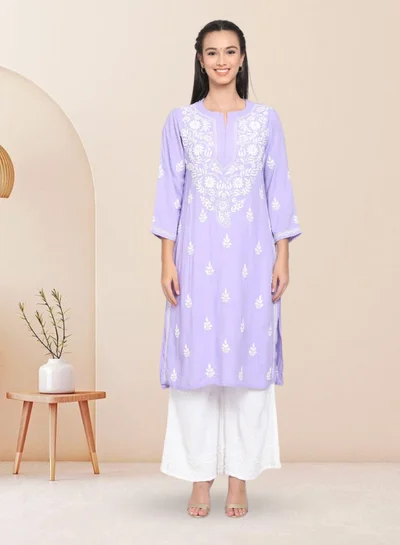 الايا كورتا رايون شيكانكاري مطرزة يدويًا للنساء-AL3451