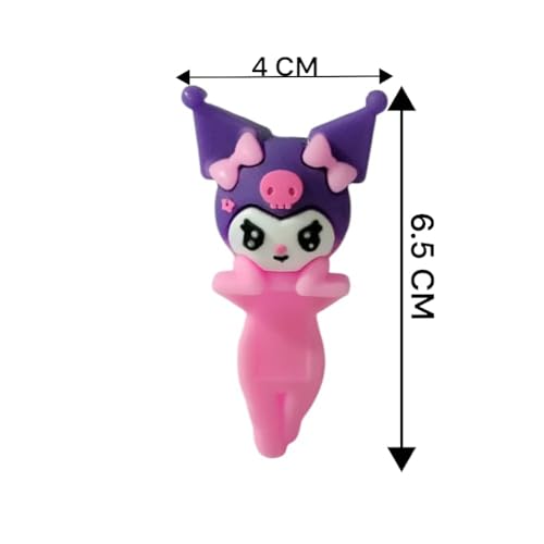 MeeTo Kuromi Peeking Character Sticker & Mini Figure Set Cute Cartoon Wall & Laptop Decor |Anime-Style Peek Stickers for Laptops, Monitors, Mirrors, Picture Frames, Doors & More [Pack of 2] - Image 3