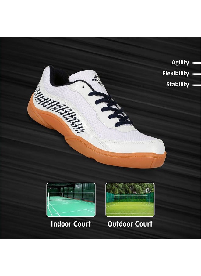 Nivia Flash 2.0 Badminton Shoes for Men | Your Go-to Shoe for Pickleball, Padel, and All Court Sports | Badminton Sports Shoes | (White) | Size UK05 - pzsku/Z052413FD9696E959F42DZ/45/_/1740982844/cdfdc00e-fbe1-4348-8db5-1c64b2c1e4e9