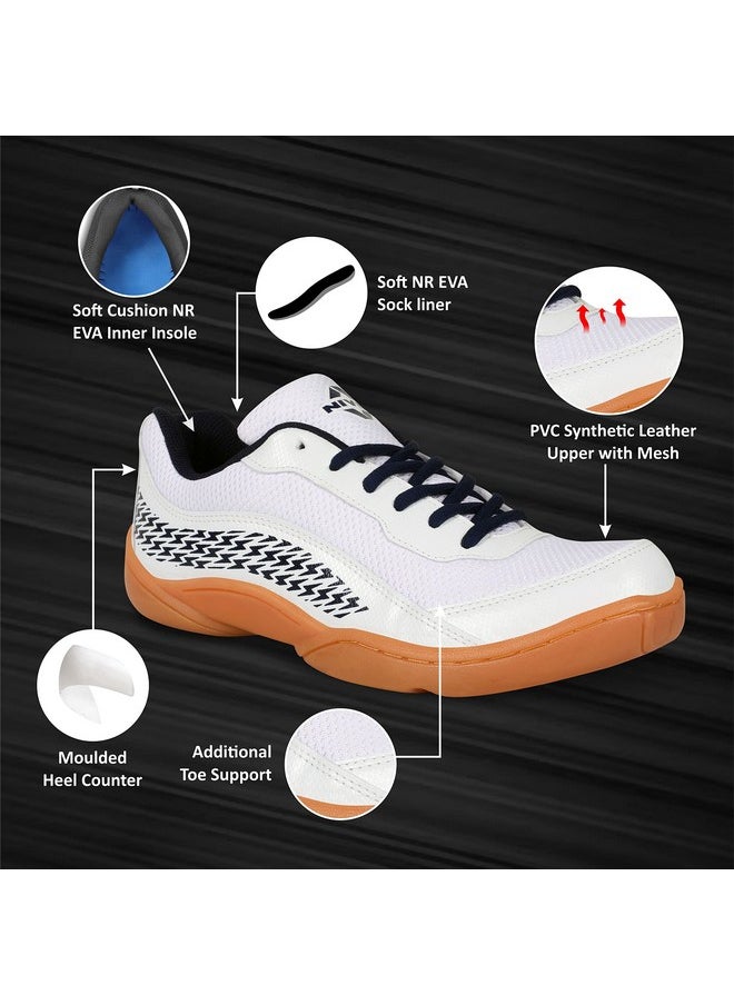 Nivia Flash 2.0 Badminton Shoes for Men | Your Go-to Shoe for Pickleball, Padel, and All Court Sports | Badminton Sports Shoes | (White) | Size UK05 - pzsku/Z052413FD9696E959F42DZ/45/_/1740982848/ee87e9ef-f2ac-443f-b369-b8c0c2eaff75