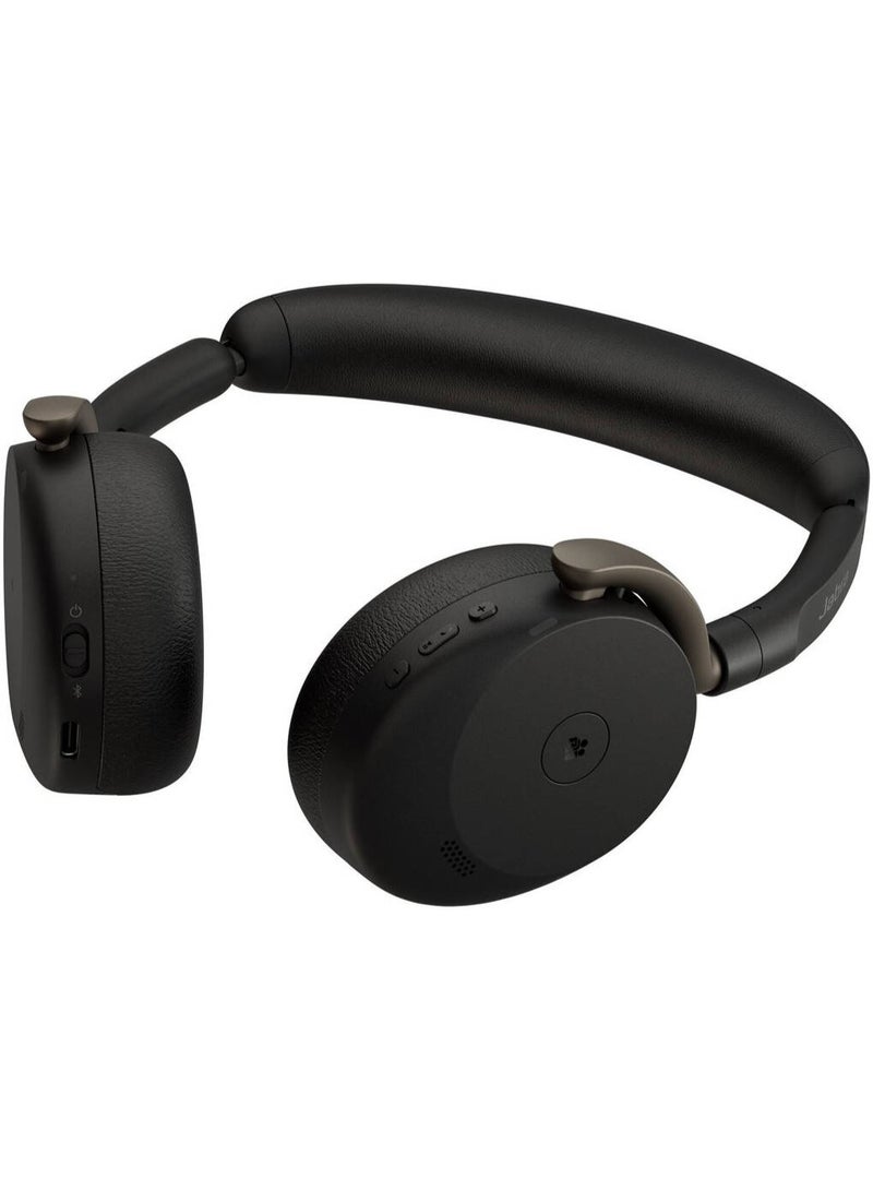 Jabra Evolve3 65 Flex Wireless Headset, Microsoft Teams Certified, USB-A with Link 390a Bluetooth Dongle, Adaptive ANC, 6-Mic ClearVoice AI Noise Reduction, Spatial Sound, 28mm Speakers, Bluetooth 5.3, Multipoint, Up to 80 Hours Music, Black | 36699-999-999 - Image 4