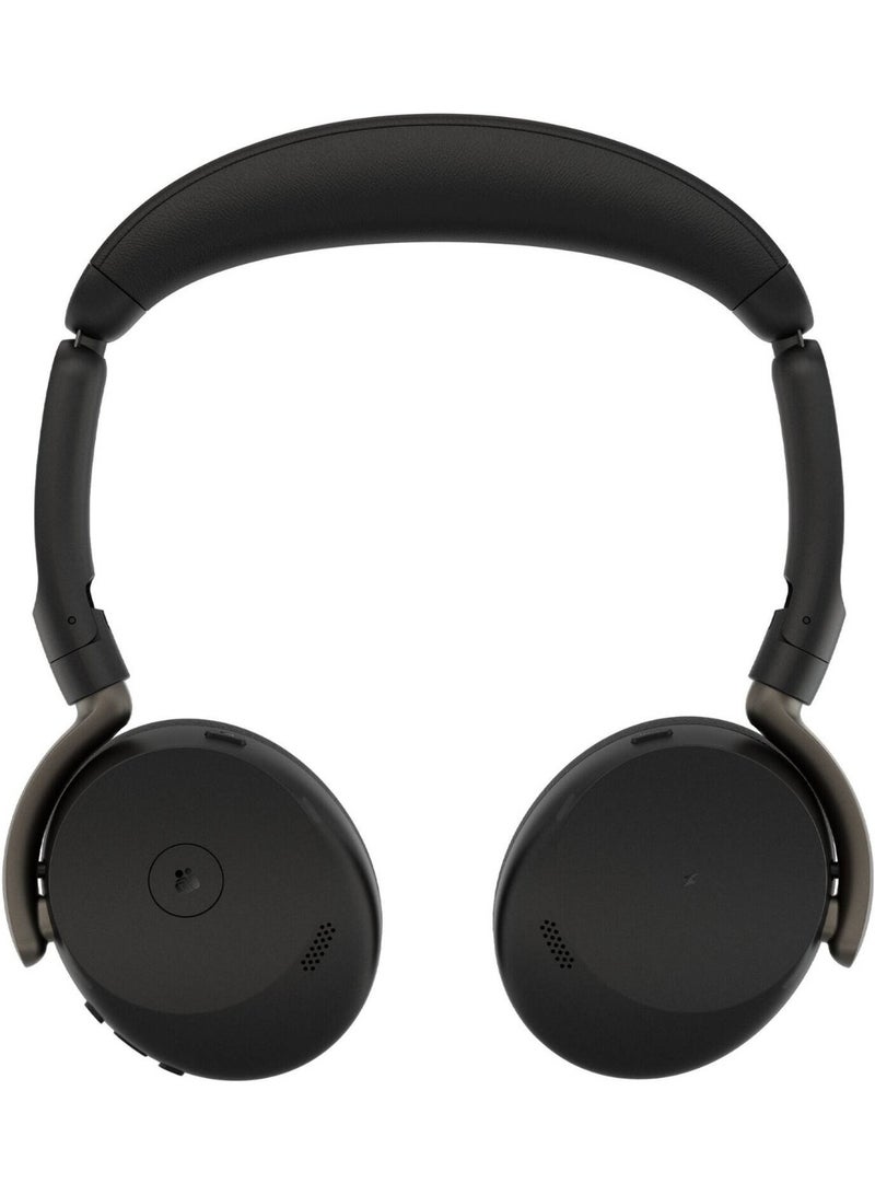 Jabra Evolve3 65 Flex Wireless Headset, Microsoft Teams Certified, USB-A with Link 390a Bluetooth Dongle, Adaptive ANC, 6-Mic ClearVoice AI Noise Reduction, Spatial Sound, 28mm Speakers, Bluetooth 5.3, Multipoint, Up to 80 Hours Music, Black | 36699-999-999 - Image 3