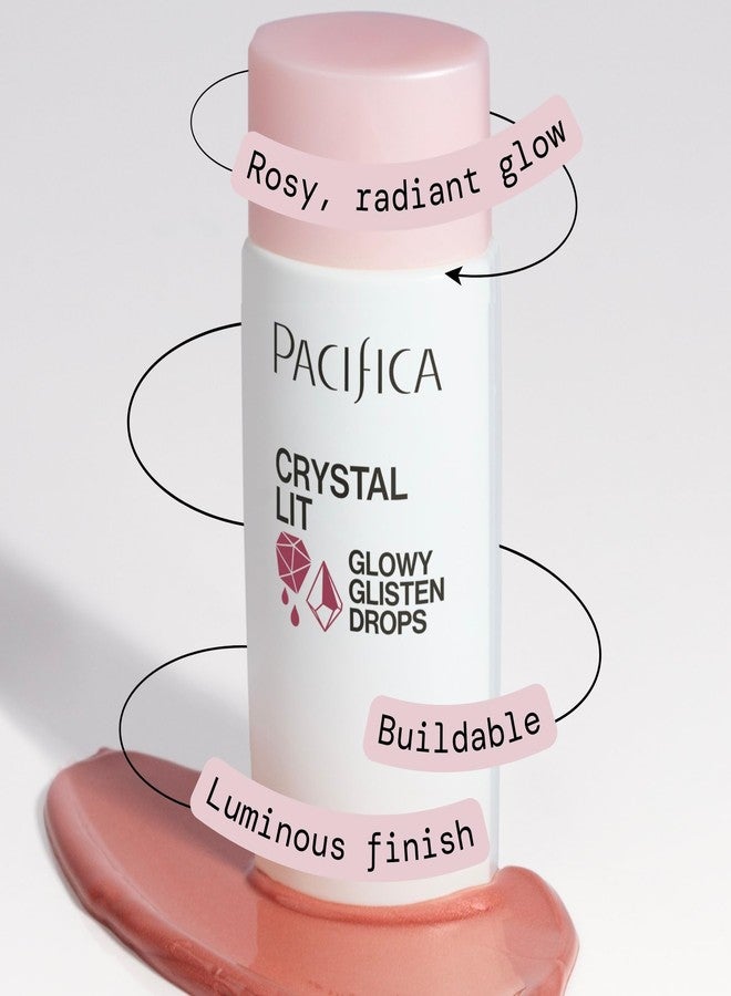 Pacifica Crystal Lit Glowy Glisten Drops - Face Makeup - Shimmery Multi-Use Liquid Blush/Highlighter for Radiant, Dewy Cheeks Luminous Glow Clean Beauty Vegan & Cruelty-Free Dermatologist Tested - Image 4