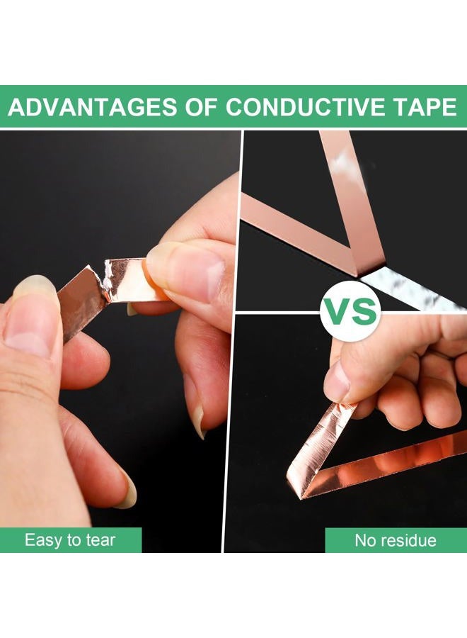 LOVIMAG Copper Foil Tape, Conductive Copper Tape 4 Sizes (0.2/0.24/0.3/0.4Inch) x82.5FT, Copper Tape Conductive Adhesive for Stained Glass, Guitar and EMI Shielding, Electrical Repairs, Grounding - Image 5