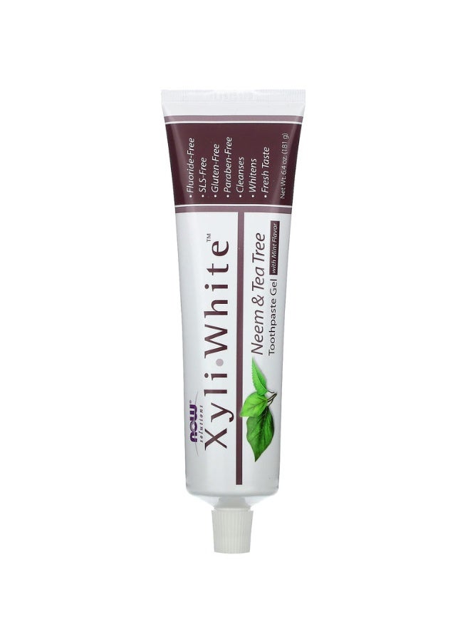NOW Solutions Xyliwhite Neem & Tea Tree Toothpaste Gel with mint flavour 181G - Image 1