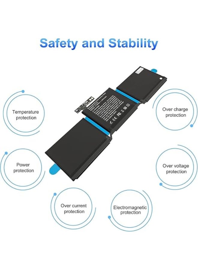 A1713 A1708 Battery Battery Compatible for MacBook Pro 13-inch A1708 (Late 2016, Mid 2017) - [Li-Polymer 11.4V 54.5Wh 4781mAh - Image 3