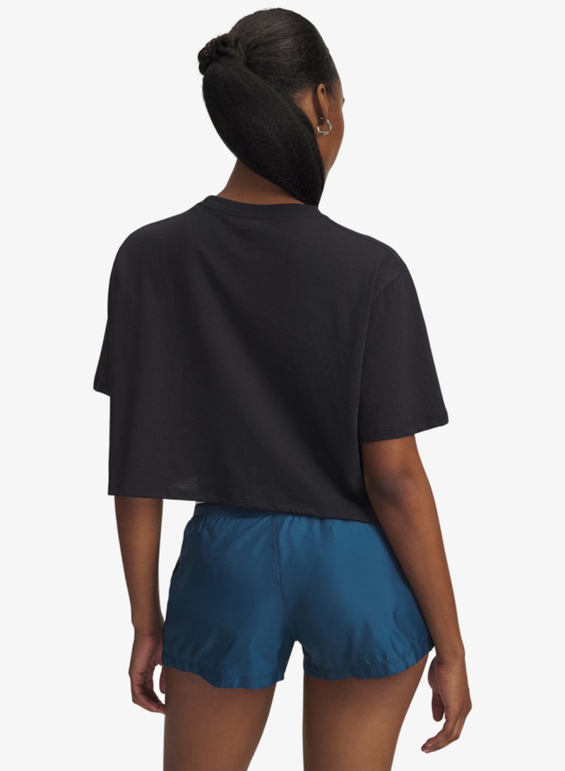 UNDER ARMOUR Essential Logo Cropped T-Shirt - Image 2