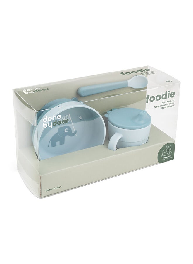 done by deer Foodie First Meal Set Elphee Blue | Baby Bowl, Spoon  And  Mini Mug Set | Easy-Grip | Non-Slip Base | Durable  And  Dishwasher Safe - Image 2