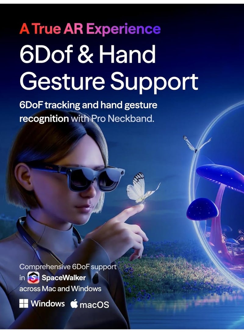 VITURE Luma Ultra XR Glasses, 152'' Ultra Sharp Display, Full 6Dof Support, AR Hand Gestures, 52° FOV, 1500 Nits, for iPhone 17/16/15, Android, Mac, PC, Switch & Switch 2, Real-time 2D to 3D - Image 4