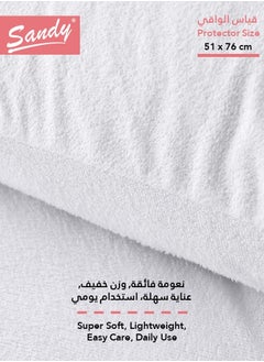 Sandy Sandy Latex Premium Waterproof Pillow Protector 2-Pieces Flap Protector Pillow Case Set - Hypoallergenic, Breathable and Dust Mite Protecting (Queen Size: 51*76 cm, White)  - Image 4