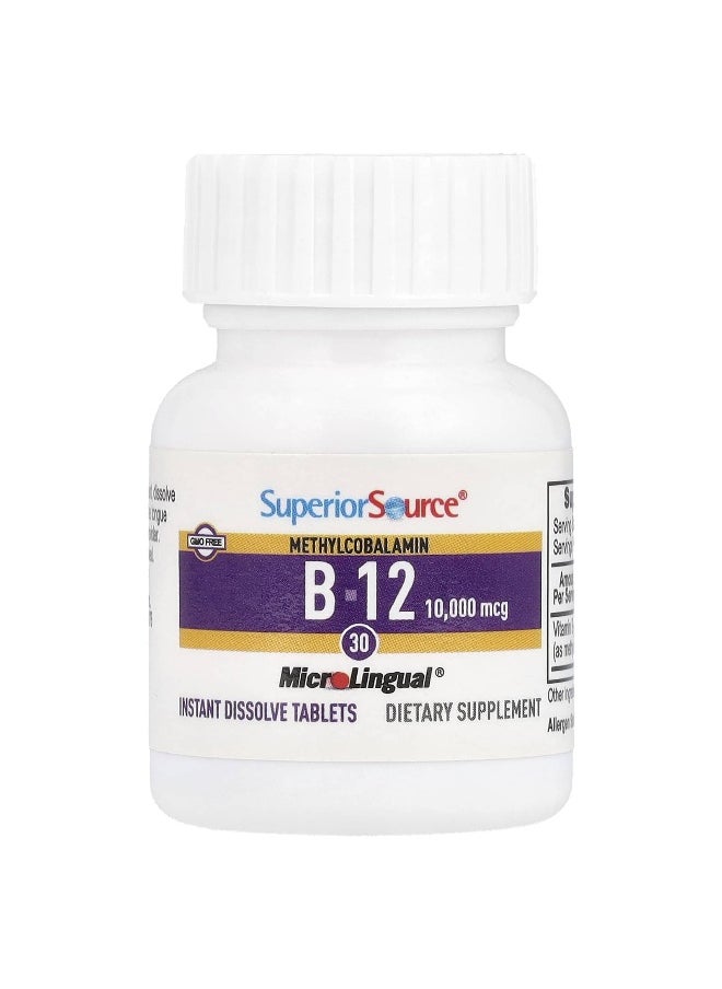 Superior Source Superior Source, Methylcobalamin B-12, 10,000 mcg, 30 MicroLingual® Instant Dissolve Tablets  - Image 3