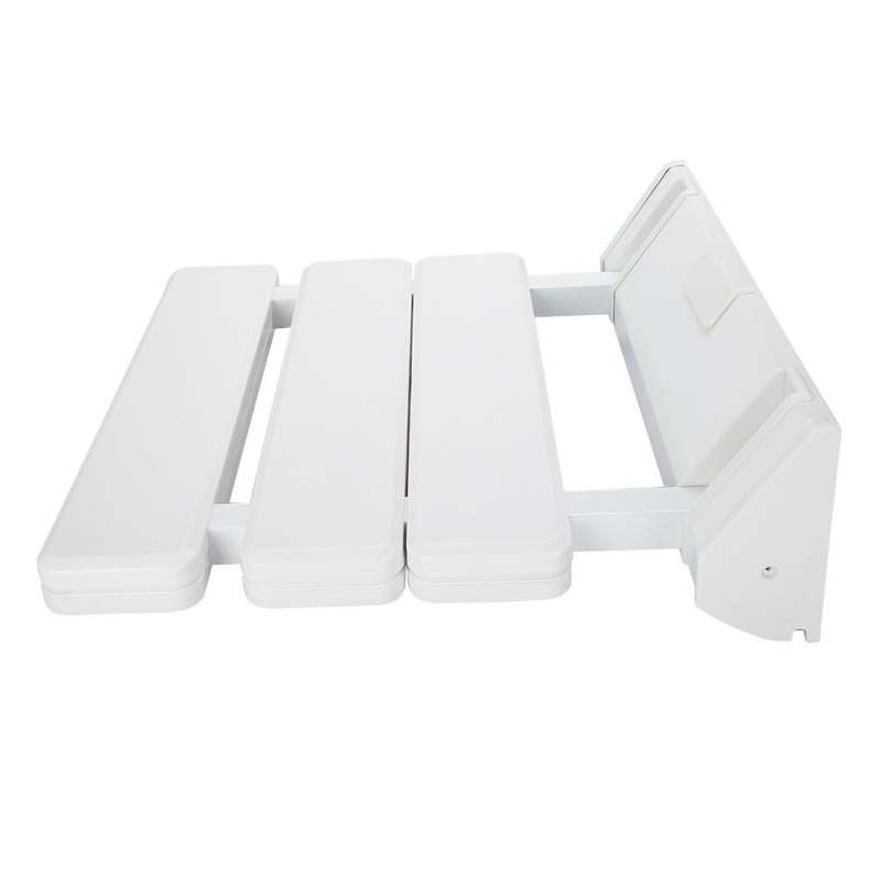 Shower Seat Wall Mounted Foldable Bench Space-Saving Design - Heavy-Duty 130 kg Load Capacity Corrosion-Resistant ABS Aluminum Shower Chair for Small Bathrooms Sauna Rooms - Image 1