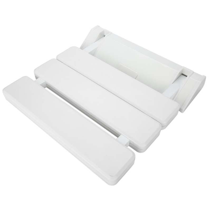 Shower Seat Wall Mounted Foldable Bench Space-Saving Design - Heavy-Duty 130 kg Load Capacity Corrosion-Resistant ABS Aluminum Shower Chair for Small Bathrooms Sauna Rooms - Image 3