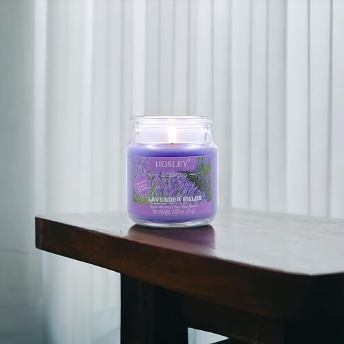 Hosley Lavender Fields Highly Fragranced, 2.65 Oz Wax, Jar Candle (G65243_Purple) - Image 2