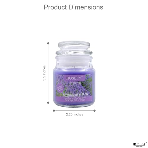 Hosley Lavender Fields Highly Fragranced, 2.65 Oz Wax, Jar Candle (G65243_Purple) - Image 5