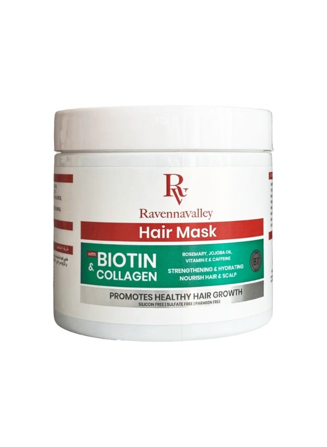 RavennaValley HAIR Mask Biotin & Collagen - 500gm - Image 1