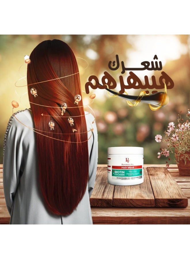 RavennaValley HAIR Mask Biotin & Collagen - 500gm - Image 3
