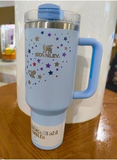 Stanley Olivia Rodrigo H2.0 Flow State Stainless Steel Tumbler with Handle and Straw Lid Insulated Reusable Cup for Water, Coffee, Smoothies & More, Travel Mug, Cupholder Friendly 40 oz Blue  - Image 3