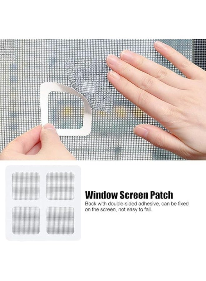 2 in 1 Screen Window Sticker and Shower Drain Cover Strong Adhesive Damage Repair Patches Anti-Insect Household Use (20 Pcs - 4x4 Inches) - Image 4