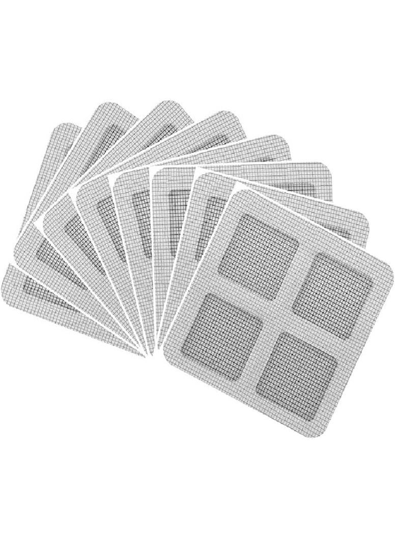 2 in 1 Screen Window Sticker and Shower Drain Cover Strong Adhesive Damage Repair Patches Anti-Insect Household Use (20 Pcs - 4x4 Inches) - Image 1