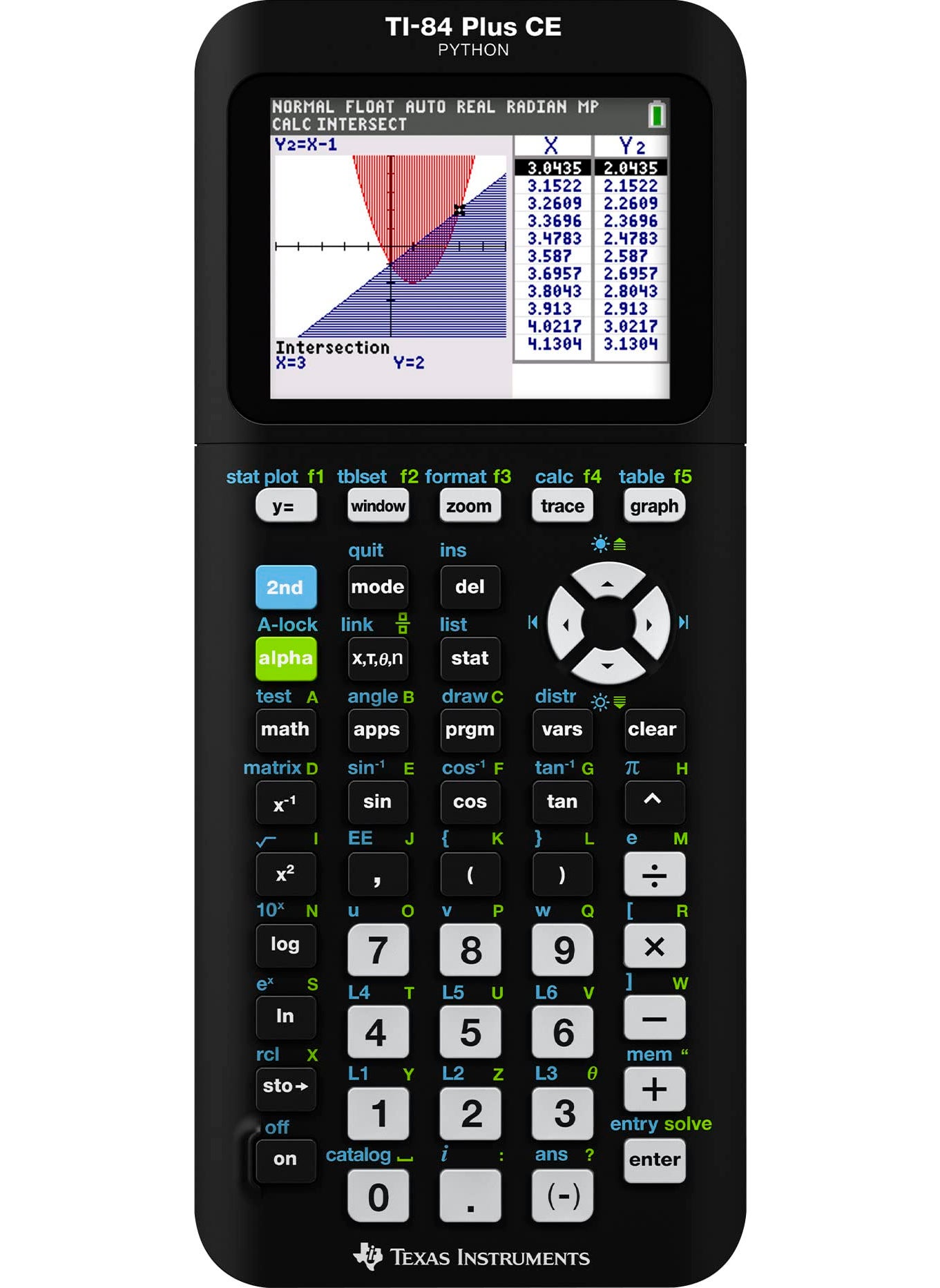 TEXAS INSTRUMENTS Texas Instruments TI-84 Plus CE Color Graphing Calculator, Black  - Image 1