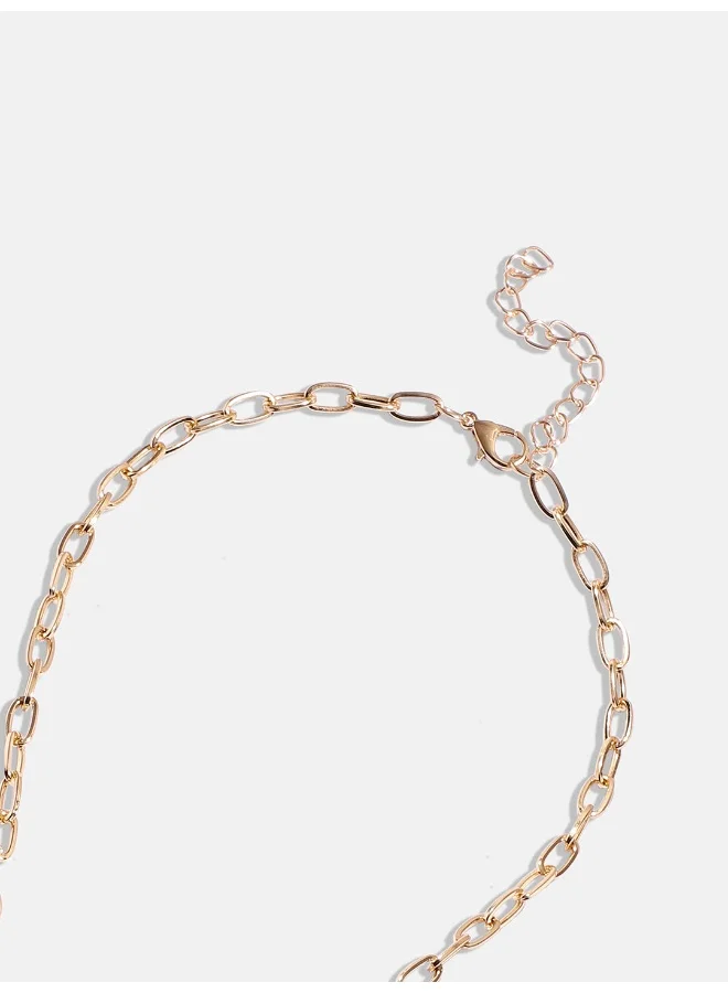 Sohi  Pearl C Alphabet Artificial Necklace Jewellery for Women | Best Price UAE