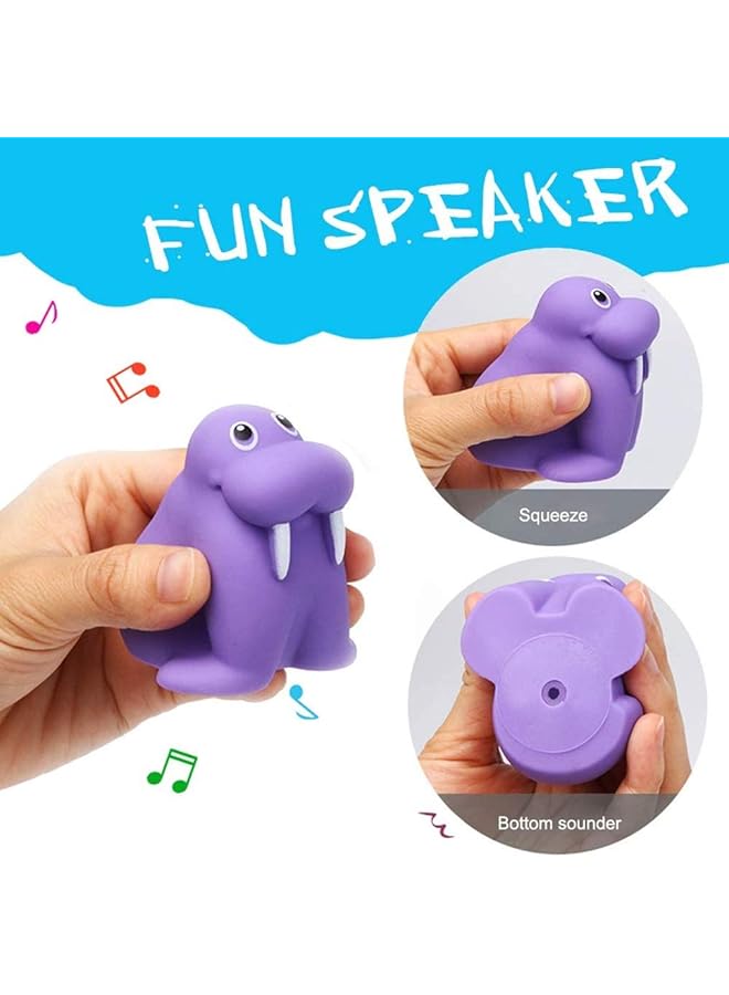 Mumoo Bear 7Pcs Baby Bath Toys Scoop Net Fish Pool Toys With Spray Sounds Color Changing Toddler Bathtub Toys - Image 4