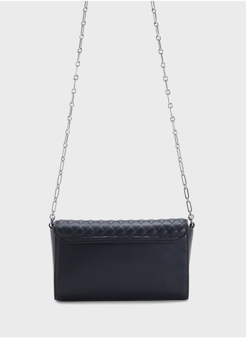 CALVIN KLEIN MINI QUILT CROSSBODY BAG WITH CHAIN  - Image 2