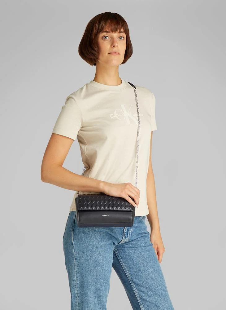 CALVIN KLEIN MINI QUILT CROSSBODY BAG WITH CHAIN