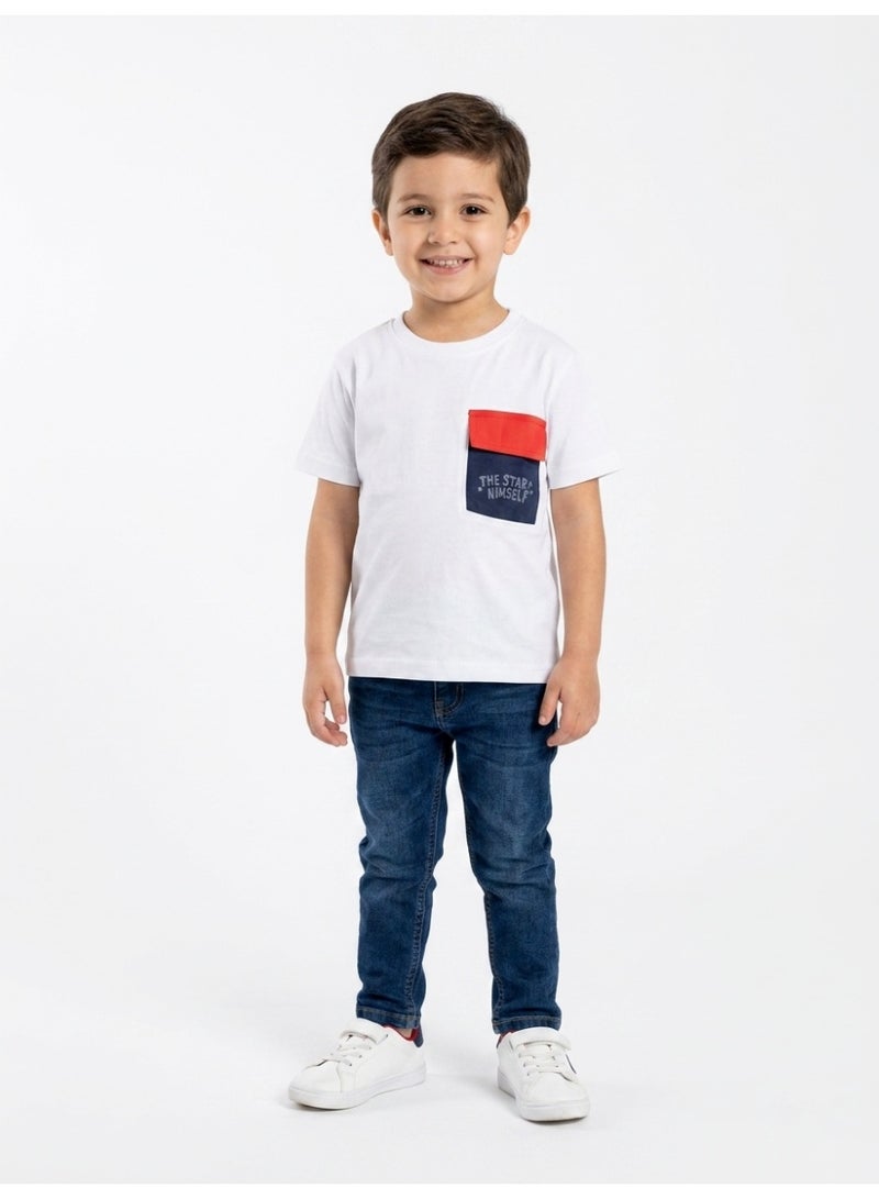 BEBO Boys' plain short-sleeved t-shirt, comfortable and stylish - Image 2