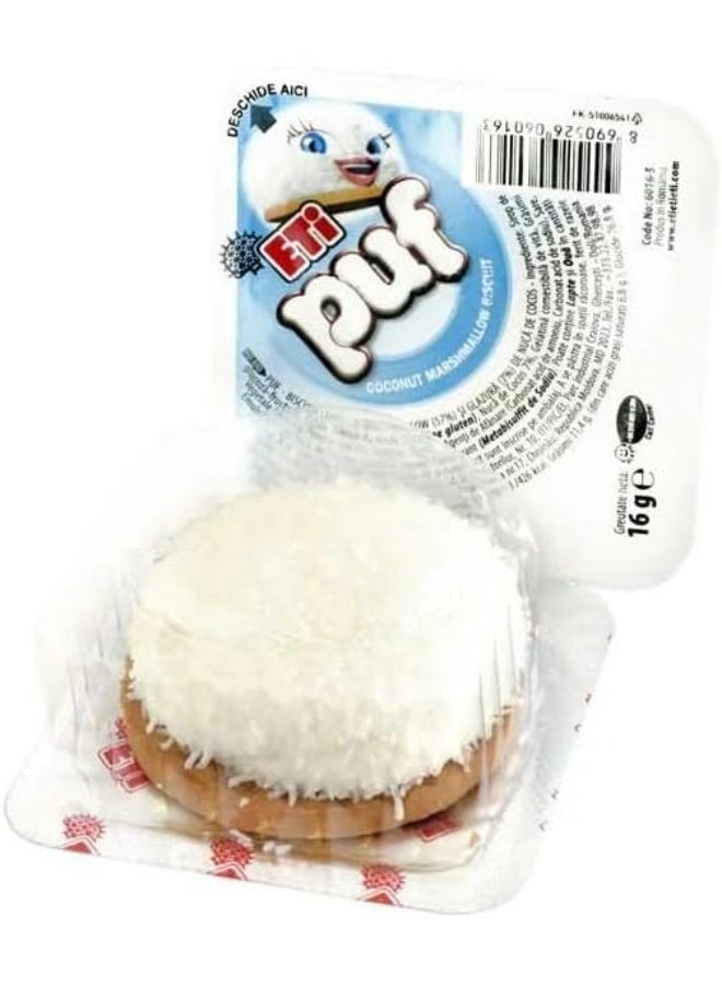 ايتي مارشميلو بف  الأبيض، نكهة جوز الهند ناعمة وهشة، عبوة 6 أكياس - Image 1