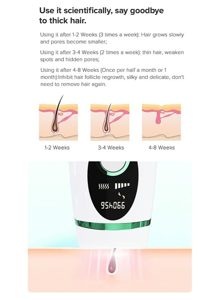 Raxoom Hair Removal System for Long Lasting Results Pain-Free At Home Laser Hair Removal for Whole Body Treatment, for Women and Men, Body, Face, Armpits, Jersey - Image 3