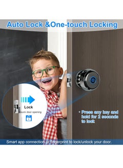 Fingerprint Door Lock, Smart Electronic Door knob With TUYA Bluetooth, Biometric Door Lock ，App Control, Keyless Entry Door Lock For Bedroom, Apartment, Office - pzsku/Z0524C4A0F42CB7DB1371Z/45/_/1714555448/9f6238e2-c0e6-4caf-984a-b4ef4306b2b7