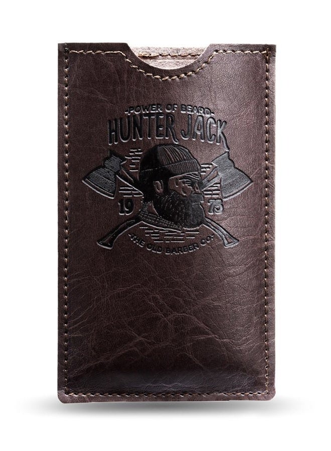 Hunter Jack Sandalwood Beard Comb for Men - Handmade Beard & Mustache Comb - Premium Wooden Comb - Mens Comb with Fine & Wide Tooth - Pocket Combs for Men - Wood Comb in PU Leather Case by Hunter Jack - Image 5