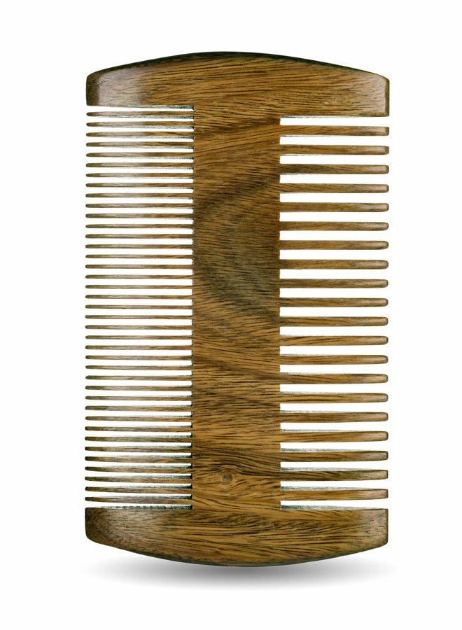 Hunter Jack Sandalwood Beard Comb for Men - Handmade Beard & Mustache Comb - Premium Wooden Comb - Mens Comb with Fine & Wide Tooth - Pocket Combs for Men - Wood Comb in PU Leather Case by Hunter Jack - Image 3