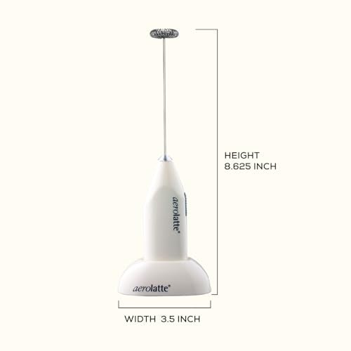 Aerolatte Milk Frother with Counter Stand, The Original Steam-Free Frother, Ivory, Batteries Included - Image 2