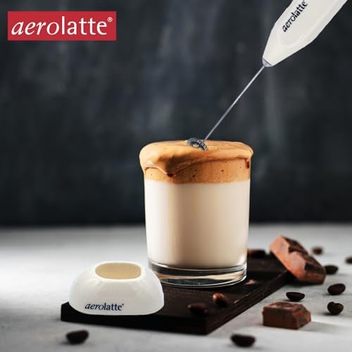 Aerolatte Milk Frother with Counter Stand, The Original Steam-Free Frother, Ivory, Batteries Included - Image 5