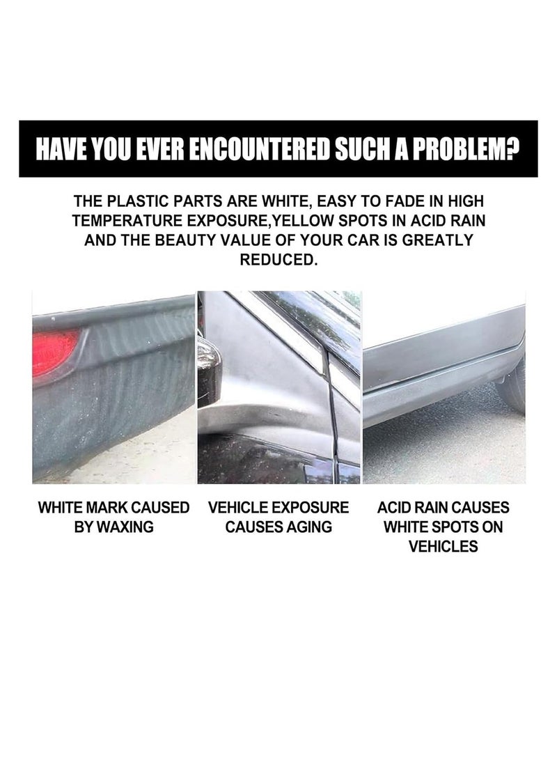 SYOSI Gloss Dressing for Plastic, Gloss Dressing for Detailing,  Car Interior & Exterior Cleaner, Gloss Dressing for Floor Mats, Trim & Tire Dressing - Restore Faded Plastics, Buff for Shine (1Pcs) - Image 3