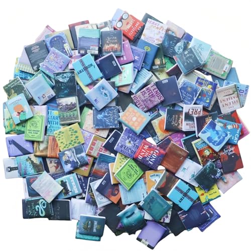 M.Zibos 200Piece 112 Scale Miniature Books Collection Classic Novel Replicas Realistic Tiny Books for Dollhouses Bookshelves Dioramas for Adult Collectors - Image 1