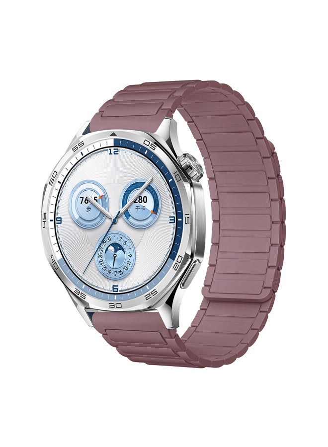 Suitable For Huawei Gt5 Gt422Mm Watch Strap Watch4567 Armor Style I-Shaped Three-Bead Silicone Magnetic Watch Strap 