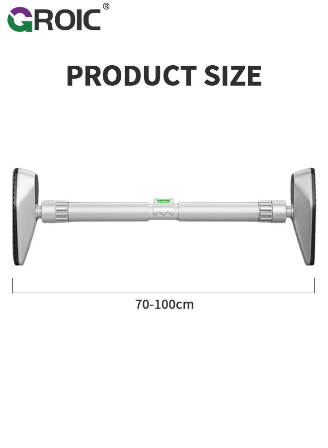 GROIC Count Pull Up Bar, No-Drill Secure Adjustable Doorway Chin Up Bar 70-100cm, Heavy-Duty Home Gym Bar with Auto Rep Counter and Level Gauge,  Pull-Up Bar for Upper Body Workout, Exercise Hanging Bar - Image 3