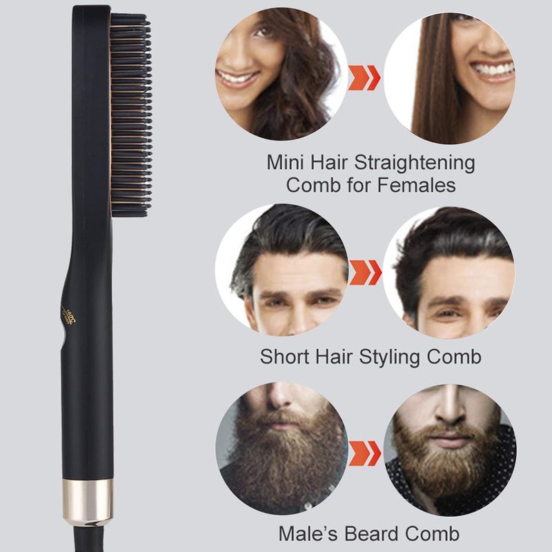 klarako Beard straightener for men, mini electric beard straightener, beard styling comb and hair straightener, PTC heating with constant temperature and 3 timer settings(#2) - Image 2